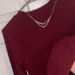 Elegant Burgundy Women's Sweater